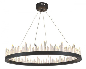 Malta 40 light Satin Dark Grey Chandelier Clear Royal Cut Crystal (758|1705D31SDG)