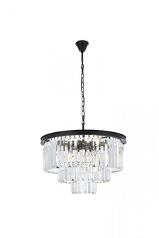 Sydney 9 light Matte Black Chandelier Clear Royal Cut Crystal (758|1231D26MB/RC)