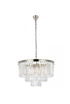 Sydney 9 light polished nickel Chandelier Clear Royal Cut Crystal (758|1231D26PN/RC)