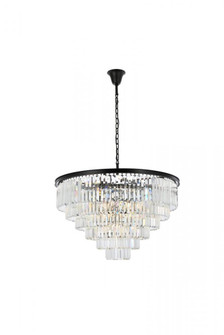 Sydney 33 light Matte Black Chandelier Clear Royal Cut Crystal (758|1231D44MB/RC)