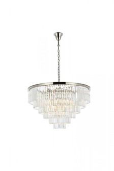 Sydney 33 light polished nickel Chandelier Clear Royal Cut Crystal (758|1231D44PN/RC)