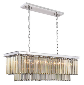 Sydney 12 Light Polished Nickel Chandelier Golden Teak (Smoky) Royal Cut Crystal (758|1232D40PN-GT/RC)