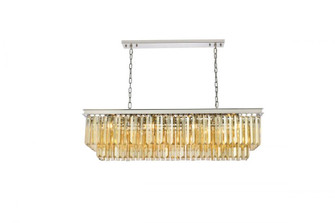 Sydney 12 light polished nickel Chandelier Golden Teak (Smoky) Royal Cut Crystal (758|1232D50PN-GT/RC)