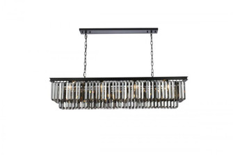Sydney 12 light Matte Black Chandelier Silver Shade (Grey) Royal Cut Crystal (758|1232D60MB-SS/RC)