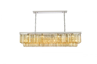 Sydney 12 light polished nickel Chandelier Golden Teak (Smoky) Royal Cut Crystal (758|1232D60PN-GT/RC)