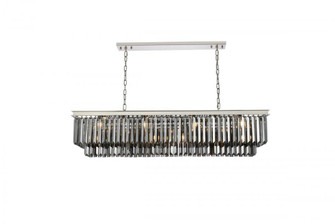 Sydney 12 light polished nickel Chandelier Silver Shade (Grey) Royal Cut Crystal (758|1232D60PN-SS/RC)