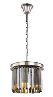 Sydney 3 Light Polished Nickel Pendant Silver Shade (Grey) Royal Cut Crystal (758|1238D12PN-SS/RC)