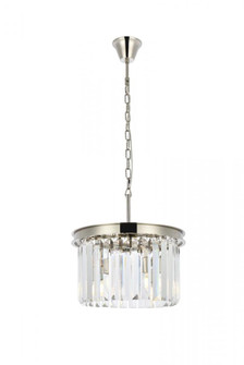Sydney 3 light polished nickel Pendant Clear Royal Cut Crystal (758|1238D16PN/RC)