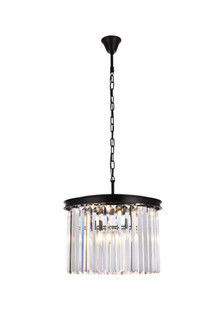 Sydney 6 light Matte Black Pendant Clear Royal Cut Crystal (758|1238D20MB/RC)
