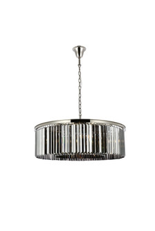 Sydney 10 Light Polished Nickel Chandelier Silver Shade (Grey) Royal Cut Crystal (758|1238G43PN-SS/RC)