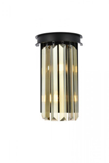 Sydney 2 light Matte Black Wall Sconce Golden Teak (Smoky) Royal Cut Crystal (758|1238W8MB-GT/RC)