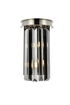 Sydney 2 Light Polished Nickel Wall Sconce Silver Shade (Grey) Royal Cut Crystal (758|1238W8PN-SS/RC)