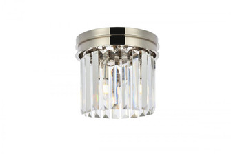 Sydney 3 light polished nickel Flush Mount Clear Royal Cut Crystal (758|1238F12PN/RC)