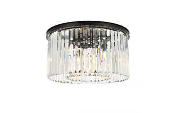 Sydney 8 light Matte Black Flush Mount Clear Royal Cut Crystal (758|1238F26MB/RC)
