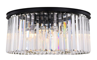 Sydney 8 Light Matte Black Flush Mount Clear Royal Cut Crystal (758|1238F31MB/RC)