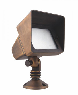 FLOOD LIGHT W2.75in D5.25in H8in ANTIQUE BRASS INCLUDES STAKE G4 HALOGEN 35W (758|C048)