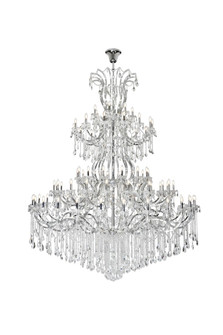 Maria Theresa 84 Light Chrome Chandelier with Clear Tear Drop Crystals Clear Royal Cut Crystal (758|2803G120C/RC)