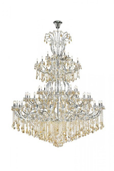 Maria Theresa 84 light Chrome Chandelier with Golden Shadow tear drop crystals Golden Shadow (Champa (758|2803G120C-GS/RC)