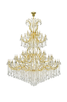 Maria Theresa 84 Light Gold Chandelier with Clear Tear Drop Crystals Clear Royal Cut Crystal (758|2803G120G/RC)