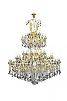 Maria Theresa 84 light Gold Chandelier with Silver Shade tear drop crystalsSilver Shade (Grey) Royal (758|2803G120G-SS/RC)