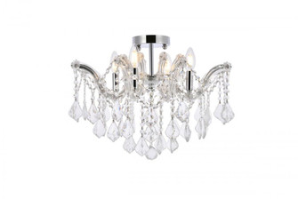 Maria Theresa 4 light Chrome Flush Mount Clear Royal Cut Crystal (758|2800F18C/RC)