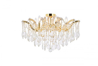 Maria Theresa 6 light Gold Flush Mount Clear Royal Cut Crystal (758|2800F24G/RC)