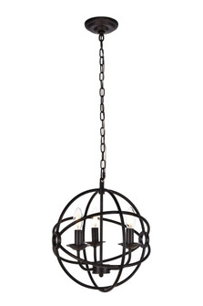 Octavia Collection Pendant D14 H15 Lt:3 Dark Brown Finish (758|LD4006D14DB)