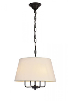 Maple Collection Pendant D17 H13.75 Lt:4 Black Finish (758|LD6009D17BK)