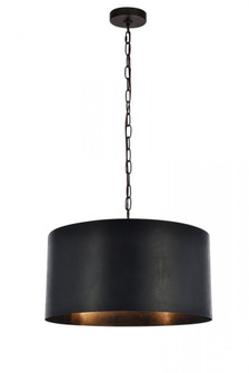 Miro Collection Pendant D20 H11.75 Lt:3 Vintage Black Finish (758|LD6015D20BK)
