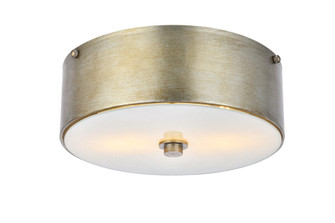 Hazen 2 Light 12 Inch Vintage Silver Flush Mount (758|LD6023)