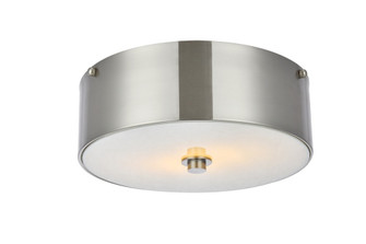 Hazen 2 Light 12 Inch Burnished Nickel Flush Mount (758|LD6025)