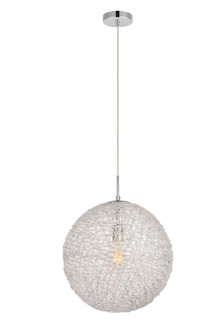 Lilou Collection Pendant D15.7 H16.8 Lt:1 Chrome and Clear Finish (758|LDPD2070)