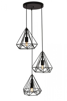 Jago Collection Pendant D18.1 H24.3 Lt:3 Black Finish (758|LDPD2091)