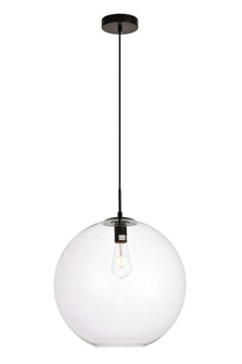 Placido Collection Pendant D15.7 H16.5 Lt:1 Black and Clear Finish (758|LDPD2112)