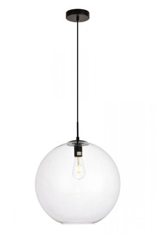 Placido Collection Pendant D15.7 H16.5 Lt:1 Black and Clear Finish (758|LDPD2112)