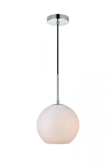 Baxter 1 Light Chrome Pendant With Frosted White Glass (758|LD2207C)