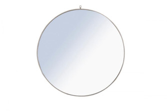 Metal frame Round Mirror with decorative hook 48 inch Silver finish (758|MR4069S)