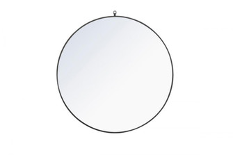 Metal frame Round Mirror with decorative hook 48 inch Black finish (758|MR4067BK)