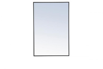 Metal frame Rectangle Mirror 28 inch Black (758|MR4077BK)