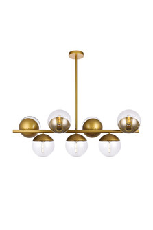 Eclipse 7 Lights Brass Pendant with Clear Glass (758|LD6139BR)