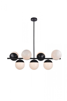 Eclipse 7 Lights Black Pendant With Frosted White Glass (758|LD6134BK)