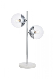 Eclipse 2 Lights Chrome Table Lamp With Clear Glass (758|LD6155C)