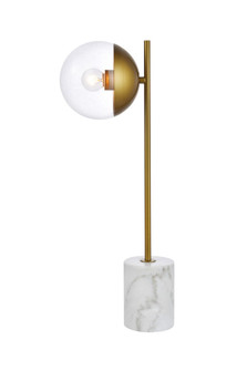 Eclipse 1 Light Brass Table Lamp with Clear Glass (758|LD6109BR)