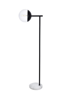 Eclipse 1 Light Black Floor Lamp with Clear Glass (758|LD6099BK)