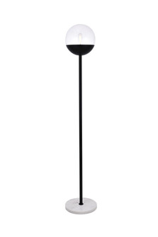 Eclipse 1 Light Black Floor Lamp with Clear Glass (758|LD6147BK)