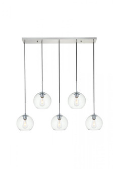 Baxter 5 Lights Chrome Pendant With Clear Glass (758|LD2228C)