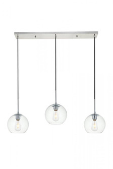 Baxter 3 Lights Chrome Pendant With Clear Glass (758|LD2236C)