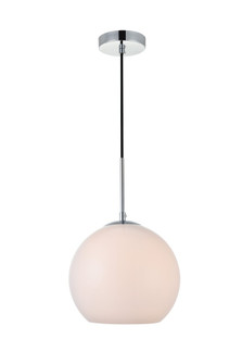 Baxter 1 Light Chrome Pendant with Frosted White Glass (758|LD2213C)