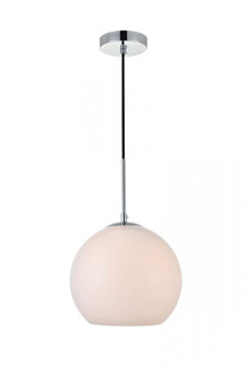 Baxter 1 Light Chrome Pendant With Frosted White Glass (758|LD2213C)