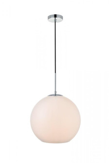 Baxter 1 Light Chrome Pendant With Frosted White Glass (758|LD2217C)